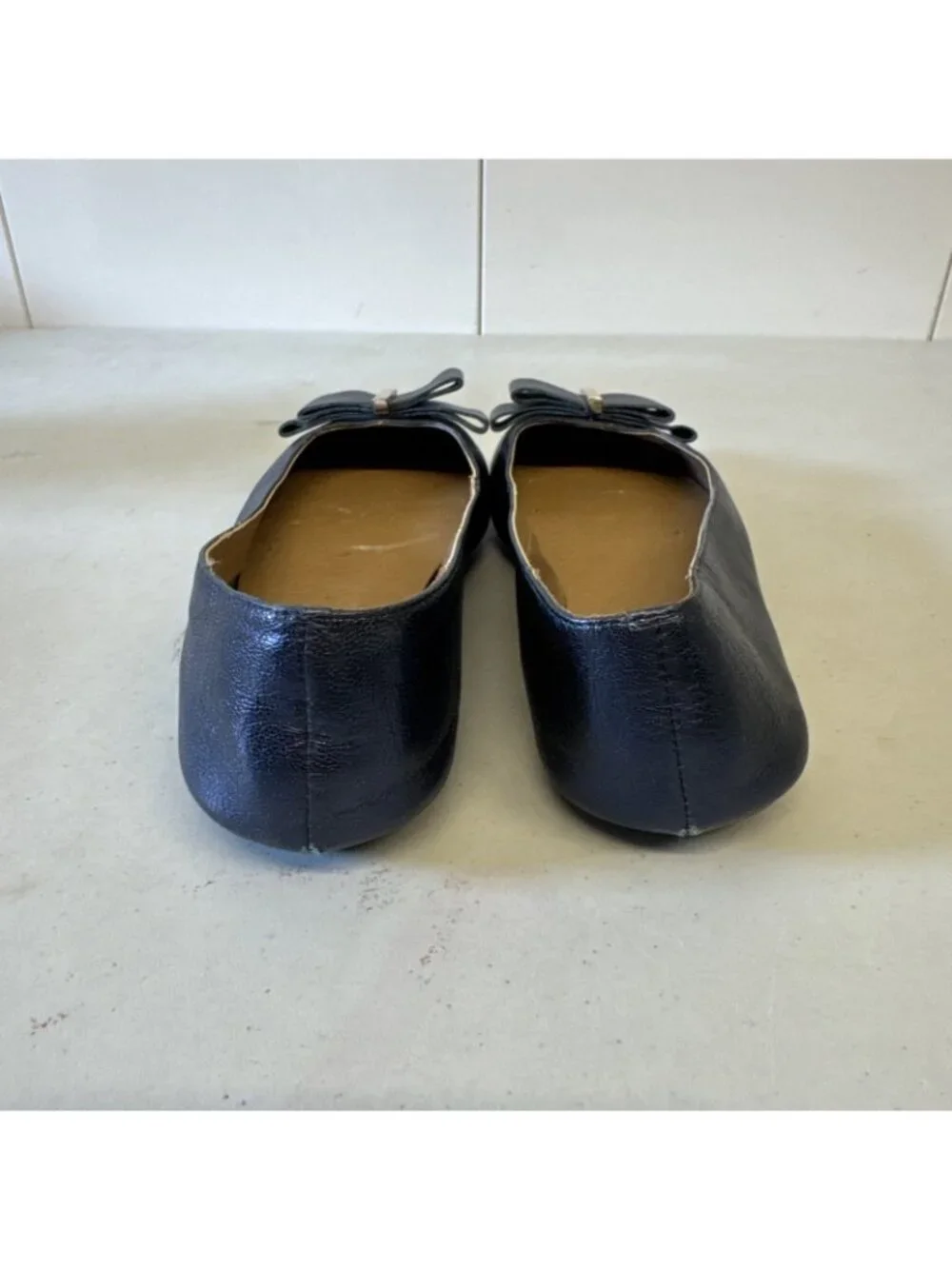 Aerosoles‎ Women's Conversation Ballet Flats Size 5.5M Blue Pearl Leather Shoes